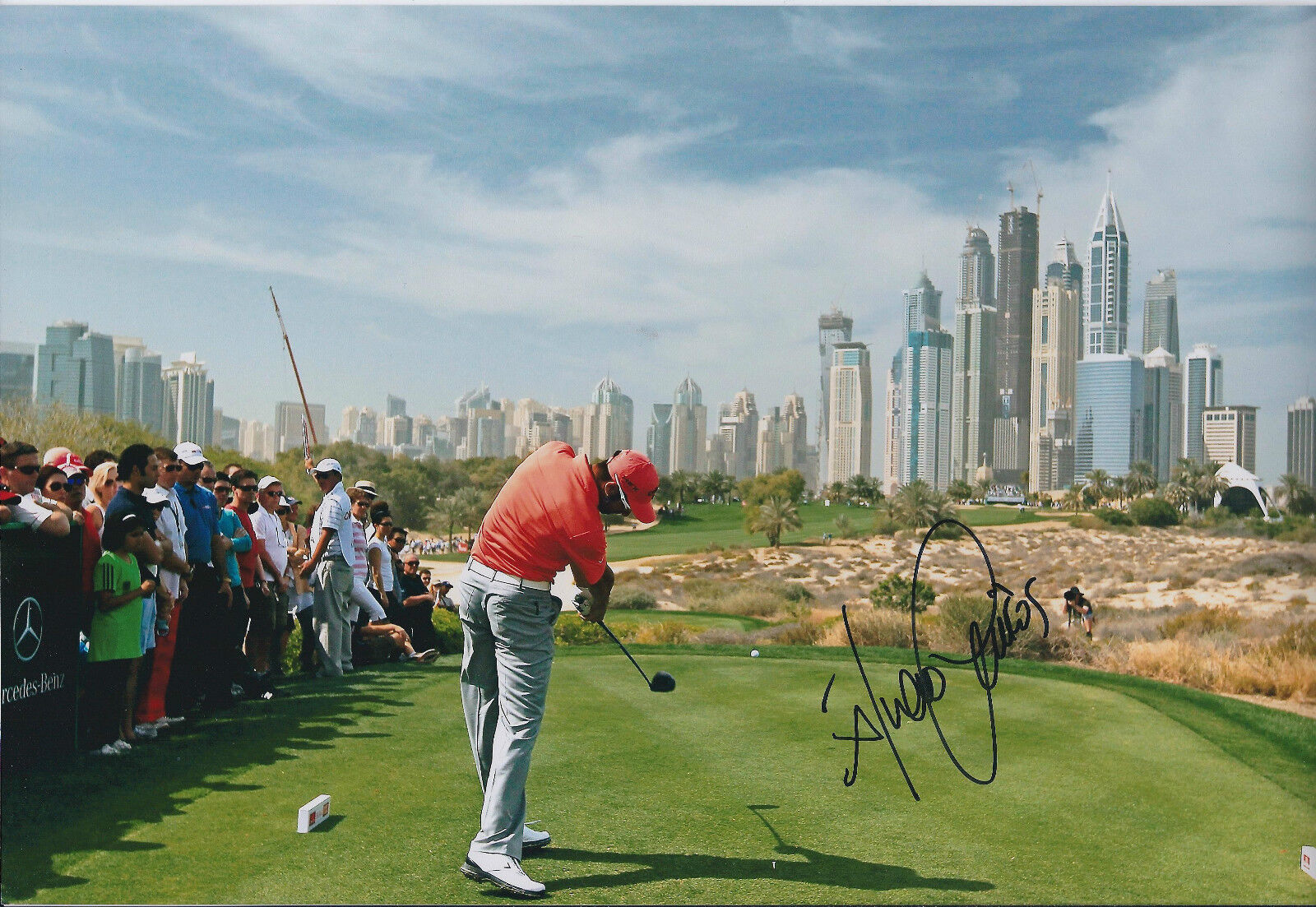 Alvaro QUIROS SIGNED Autograph 12x8 Photo Poster painting AFTAL COA Dubai GULF Golf WINNER