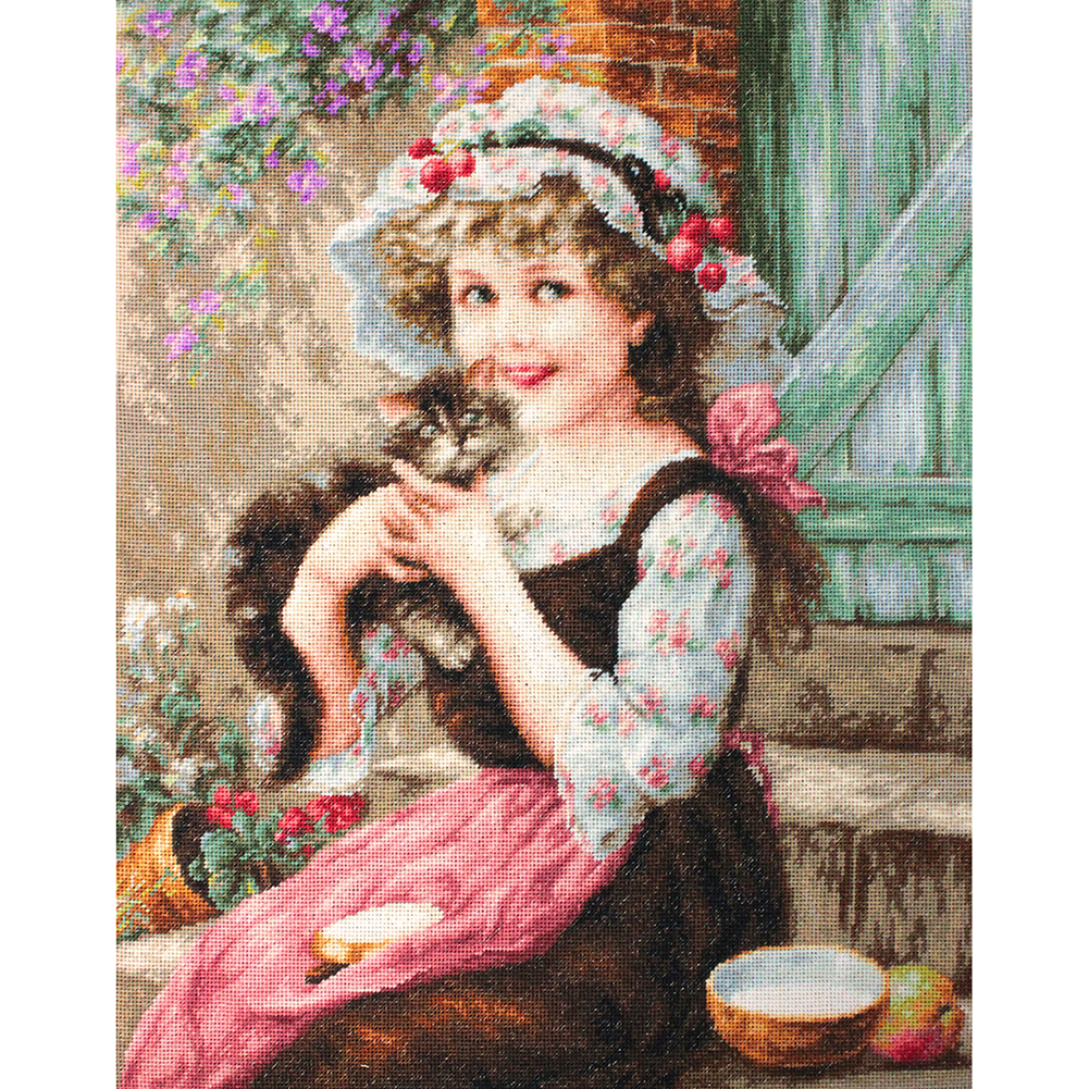 

Bosom Friend - 11CT Stamped Cross Stitch - 40*50CM, 501 Original
