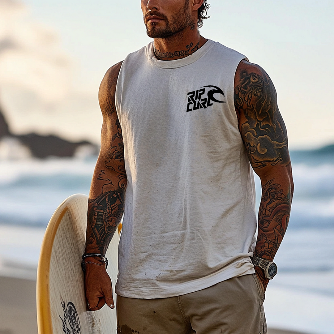  Men's Sleeveless Beach Vest for Summer Surfing Adventures