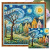 Colorful House-11CT Stamped Cross Stitch 45*45cm/17.72*17.72in