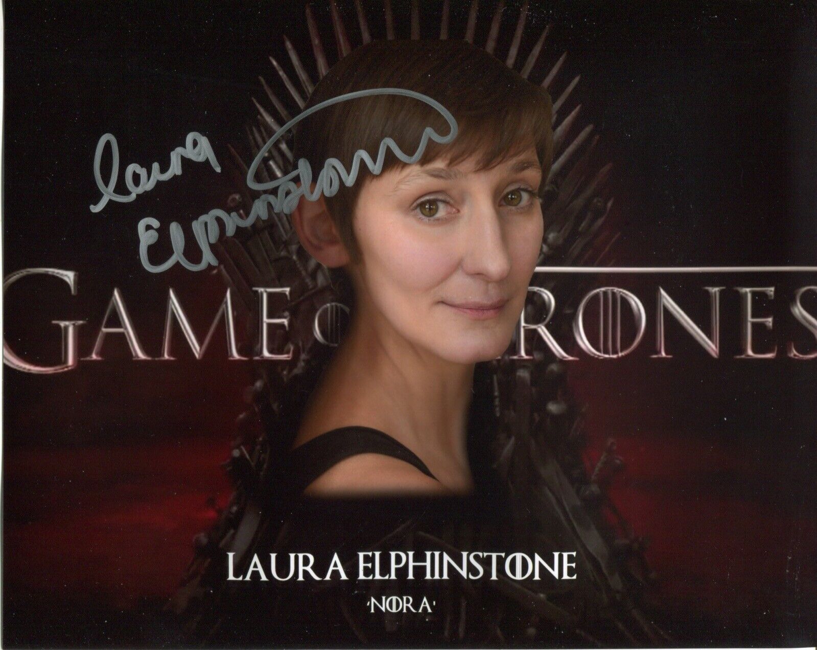 Game of Thrones star Laura Elphinstone as Nora signed 8x10 Photo Poster painting