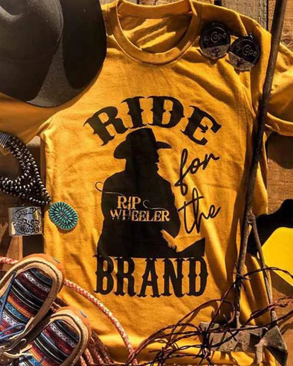 Ride Brand Printed Casual Short Sleeves T-Shirt