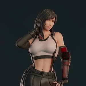 Pornhint Tifa 3d print Collectible Miniature statue figure gift idea for man woman painter nsfw pin up unpainted NSFW