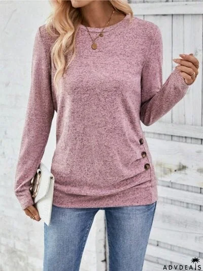 Round Neck Long Sleeve T-Shirt