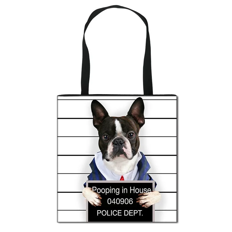 Linen Tote Bag - Dog