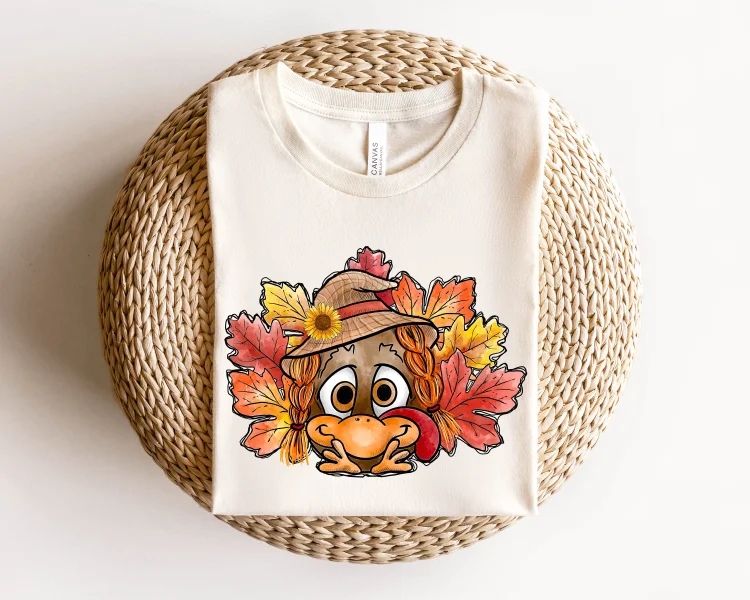Cute Turkey Fall Thanksgiving Shirt, Thanksgiving Family Matching Shirt, Turkey Face Shirt socialshop