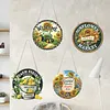 4Pcs Diamond Painting Farm Window Pendants Suncatcher Hanging Kits for Home Porch Farmhouse