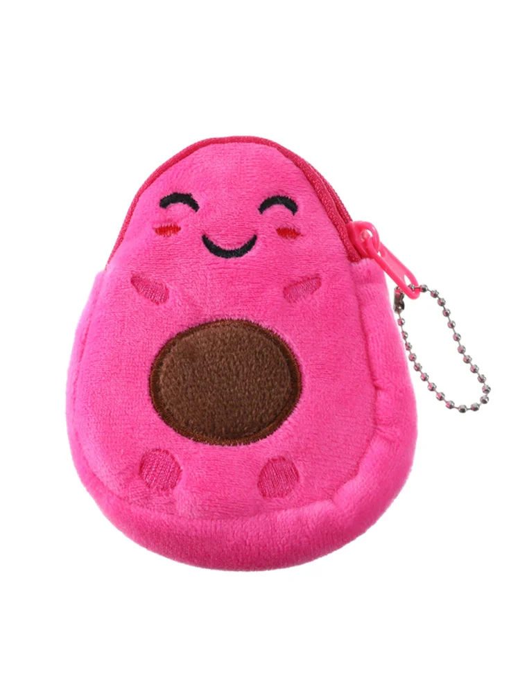 Fashion Women Avocado Shape Mini Coin Purse Pendant Small Wallet (Rose Red)