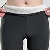 Women's Thickened High Waist Lambskin Stretch Warm Leggings by Inlyline