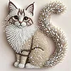 Kit de peinture en diamant partiel en forme de type &laquo; cat &raquo; DIY pour adultes d&eacute;butants d&eacute;coration int&eacute;rieure peintures de diamants et &oelig;uvres de pierre