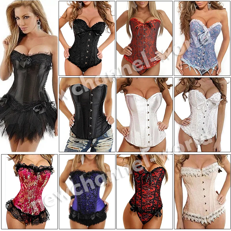 Billionm Sexy Women steampunk clothing gothic Plus Size Corsets Lace Up boned Overbust Bustier Waist Cincher Body shaper corselet S-6XL