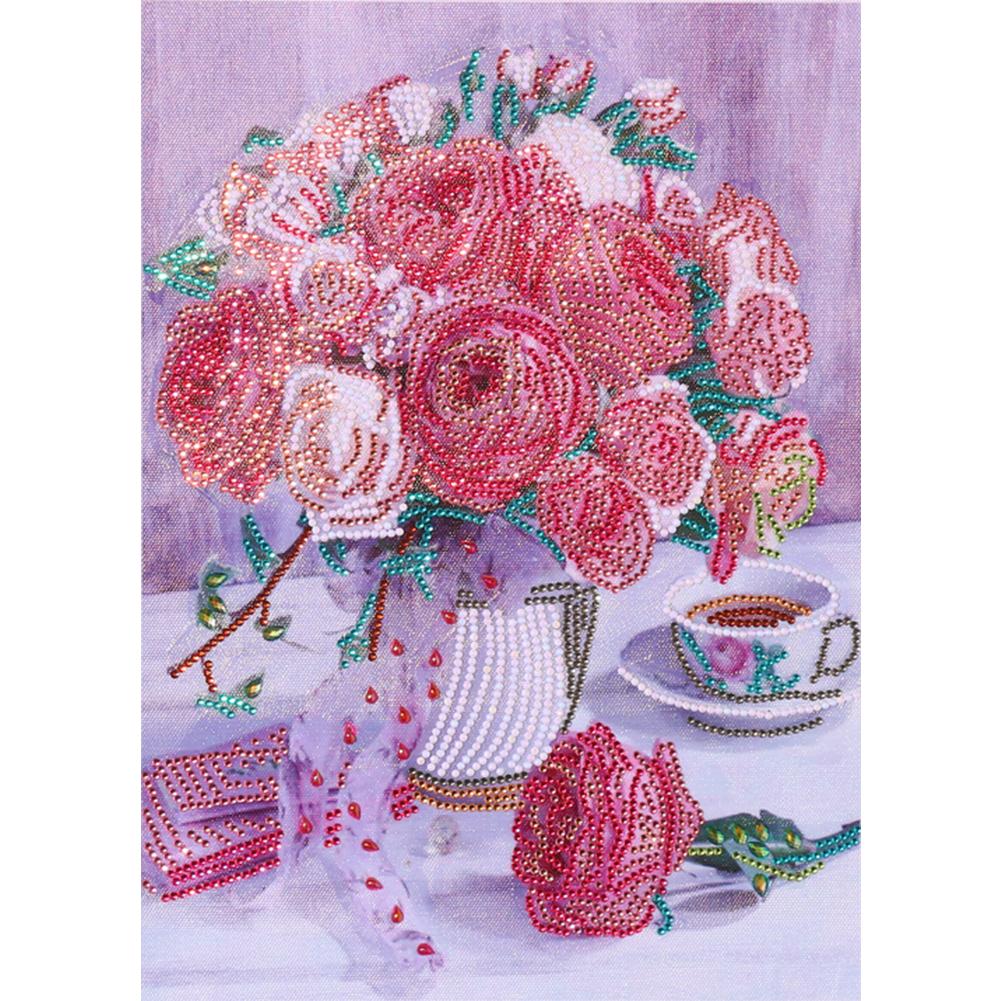 

30*40CM-Special Shaped Diamond Painting-Flower Vase, 501 Original