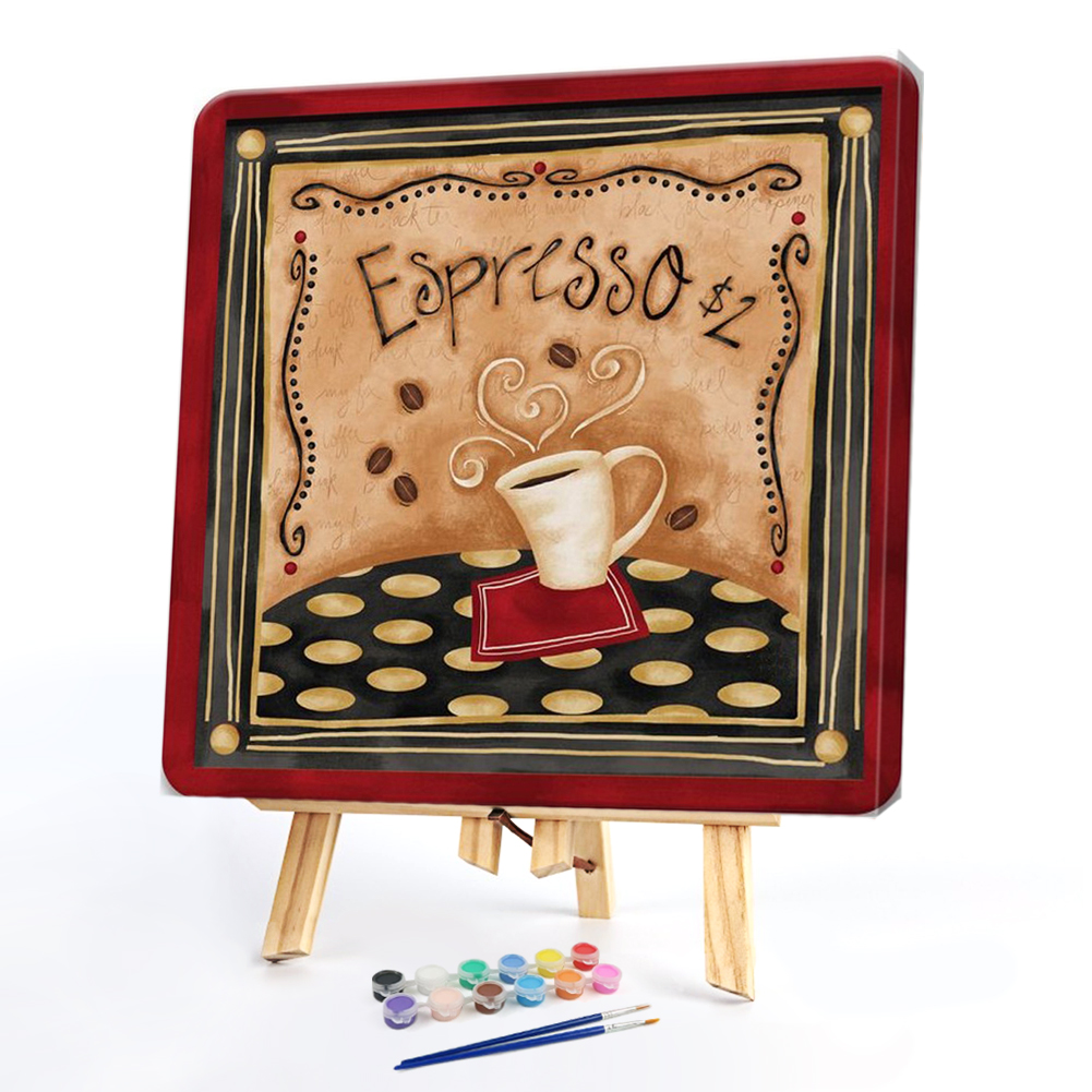 

40*40CM - Paint By Numbers - Retro Coffee, 501 Original
