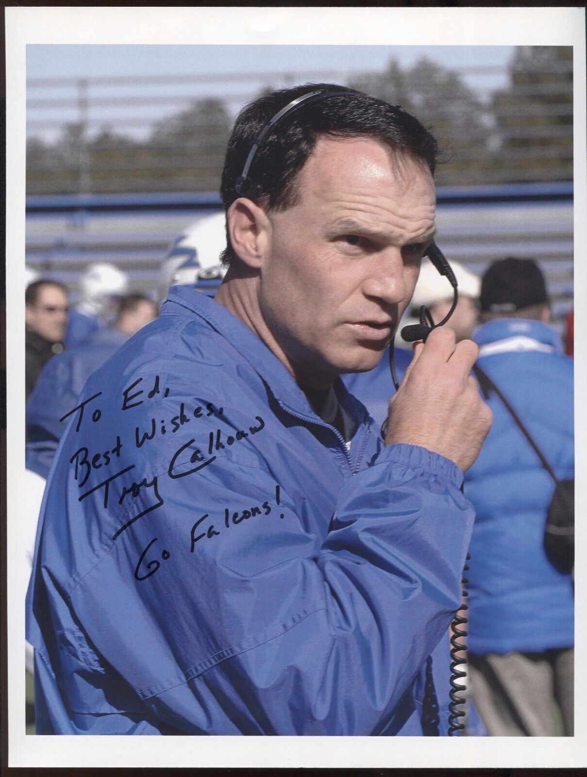 Troy Calhoun Signed 8x10 Photo Poster painting College NCAA Football Coach Autograph Air Force