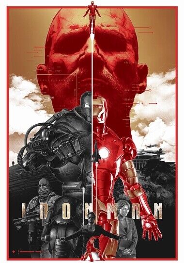 IRON MAN MOVIE POSTER - Photo Poster painting QUALITY INSERT -  POST!