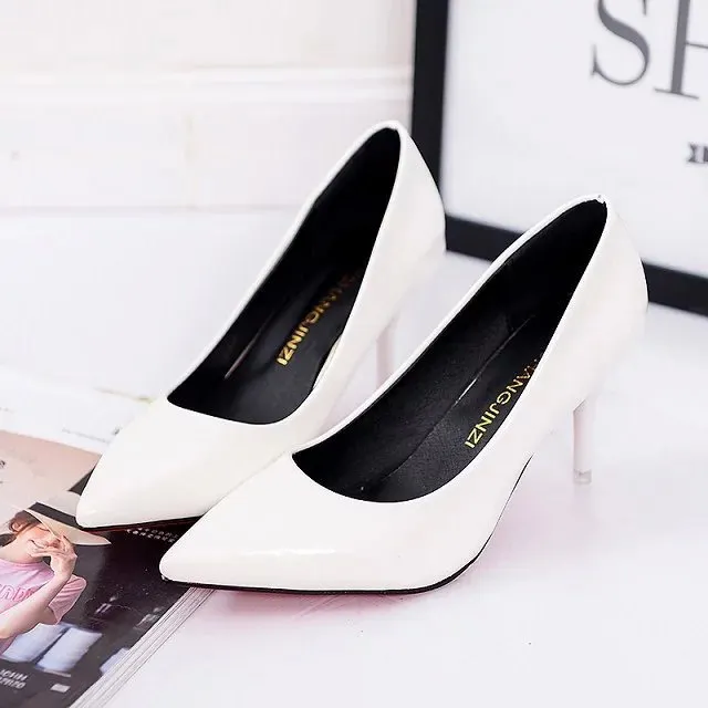 Breakj Breakj Shoes Light-Mouthed Sharp Single Shoes Fine Heel Velvet Large-Size High Heels Women's Shoes