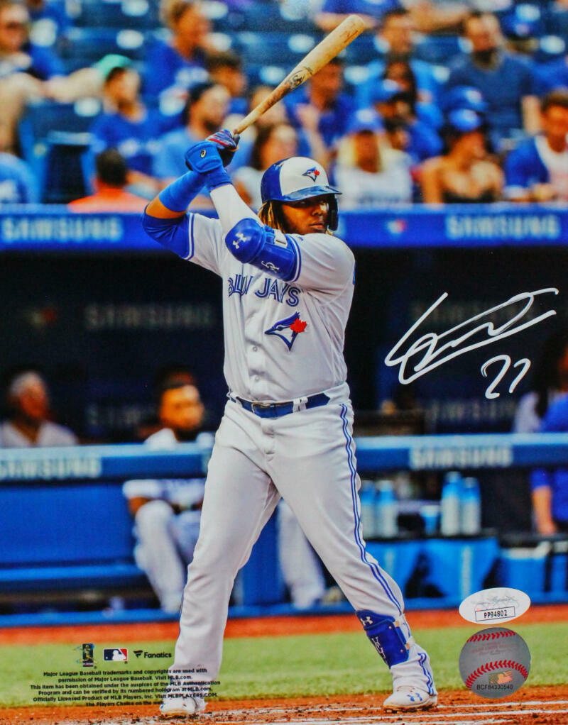 Vladimir Guerrero Jr. Signed Toronto Blue Jays 8x10 Batting Pose Photo Poster painting- JSA Auth