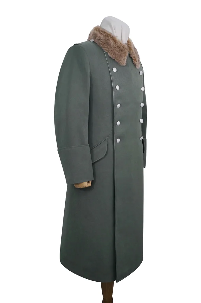   Elite German M1940 Waffe General Fur Collar Gabardine Greatcoat German-Uniform