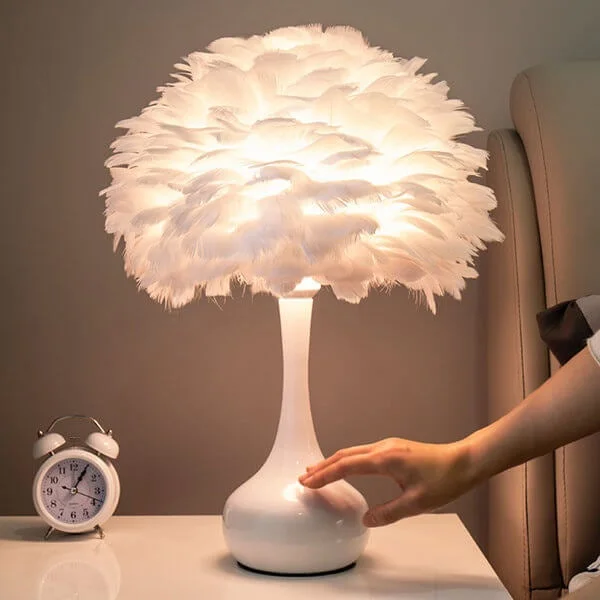 Modern Creative Feather Table Lamp-Create Romantic Atmosphere