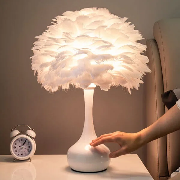 Modern Feather Table Lamp