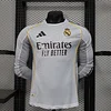 2025/2026 Long Sleeve Player Version Real Madrid Home Football Shirt1:1 Thai Quality