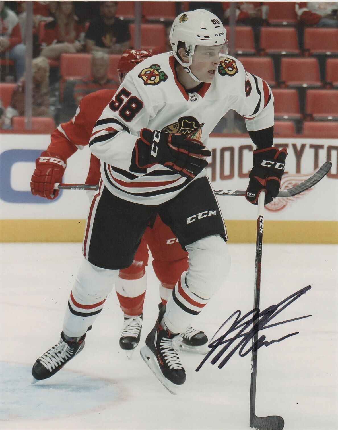 Chicago Blackhawks MacKenzie Entwistle Autographed Signed 8x10 Photo Poster painting COA #2