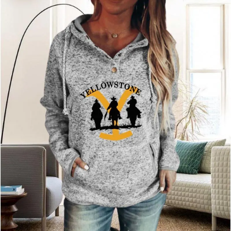 Printed Leisure Long Sleeve Hoodie