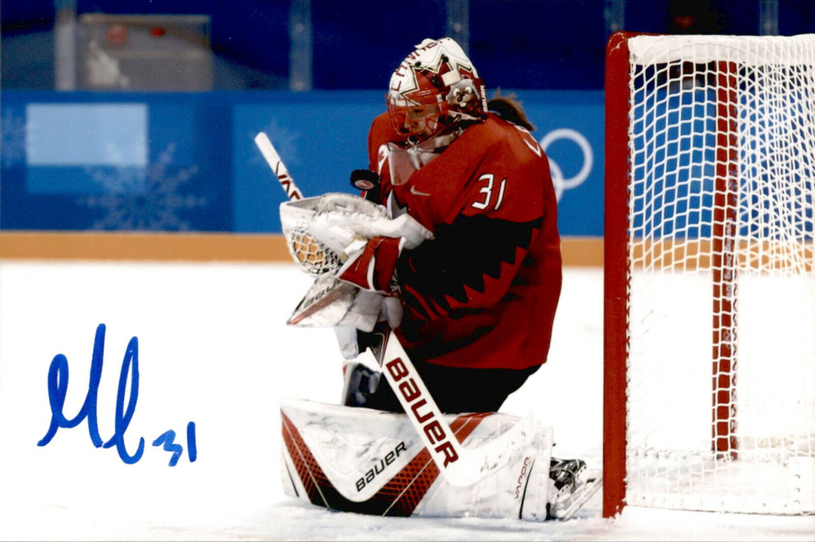 Genevieve Lacasse SIGNED 4x6 Photo Poster painting WOMEN'S HOCKEY / TEAM CANADA #2