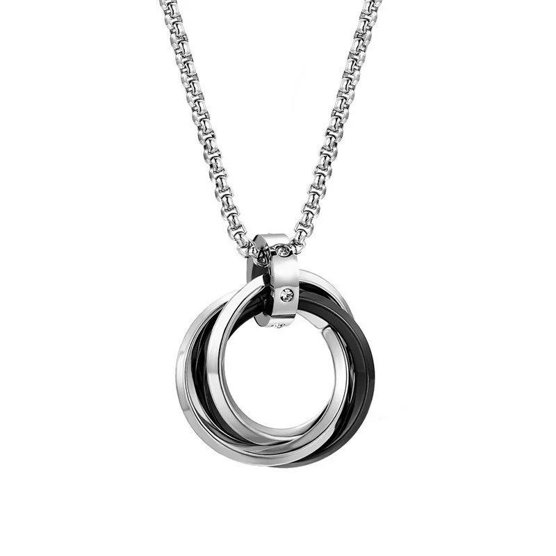 Interlocking titanium steel pendant