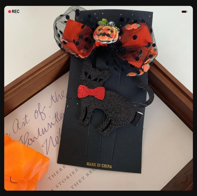 Women’s Funny Classic Style Halloween Pattern Felt Fabric Hair Clip