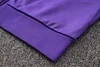Joyfball 2025/2026 Kids Size Real Madrid Long Zipped Jacket purplee Retro version Soccer Jersey 1:1 Thai Quality 