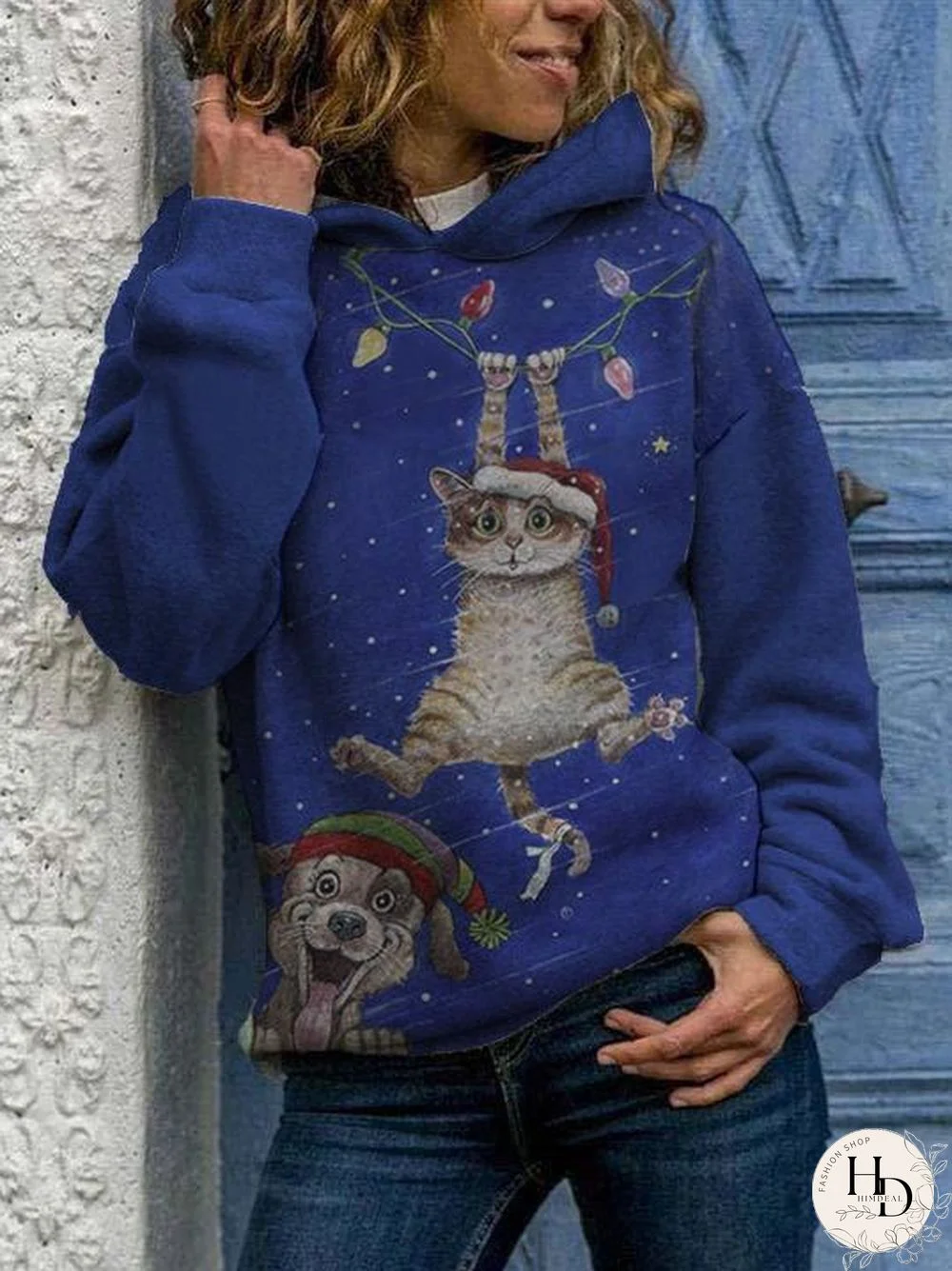 Casual Pattern Pullover Hoodie