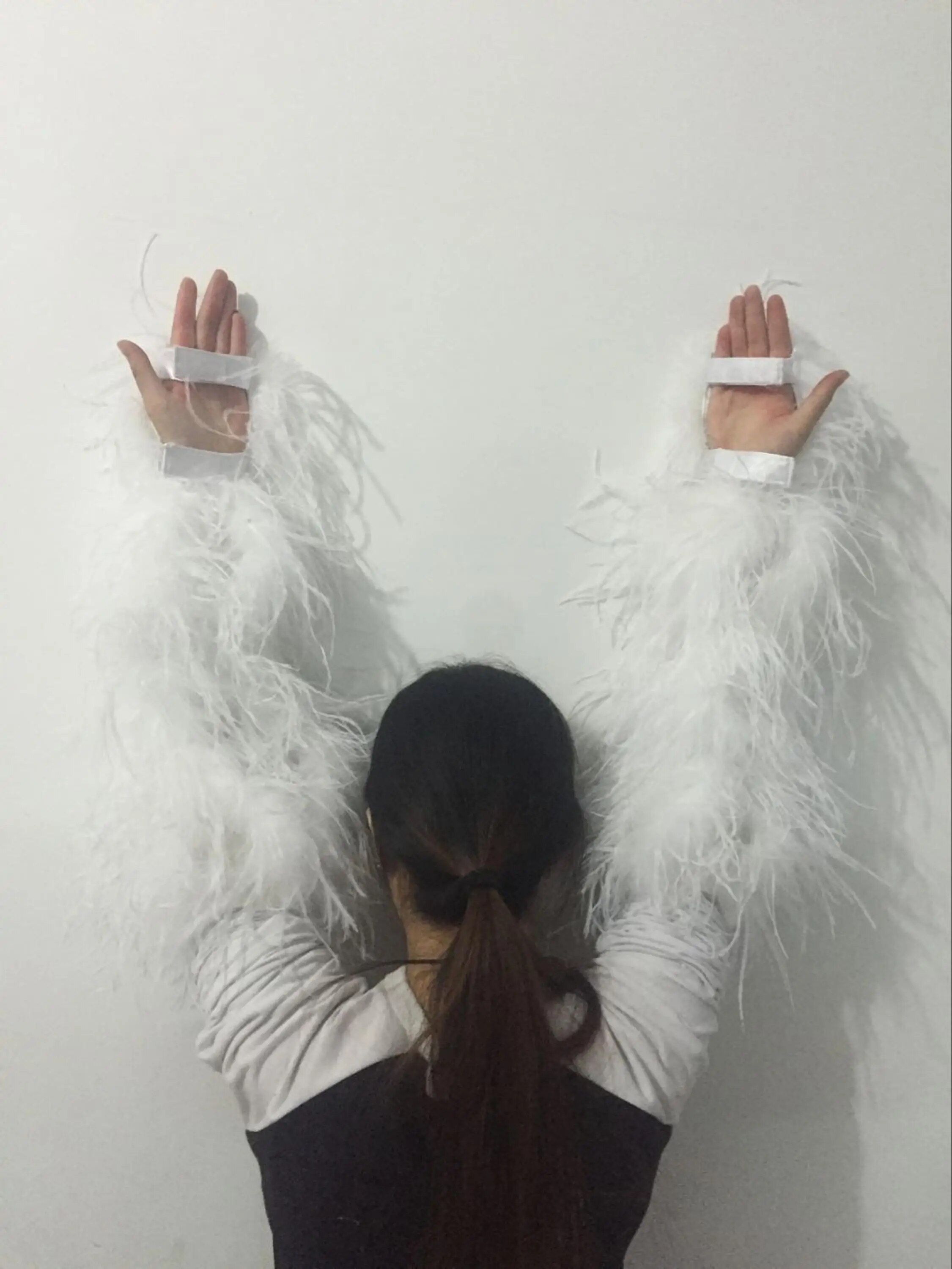 VCshoes Carnival Feather Headwear For Girls Party Dancing Performance Female Clothes Bow Hair Headdress Dance Feather Headpiece Costume