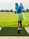 [US Local Warehouse] 5x5ft Thickening Golf Mat 35mm Artificial Hitting Training Mat Gifts for Men Dad