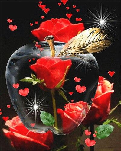 

Animated Red Flowers – Paint By Numbers - 40*50CM, 501 Original