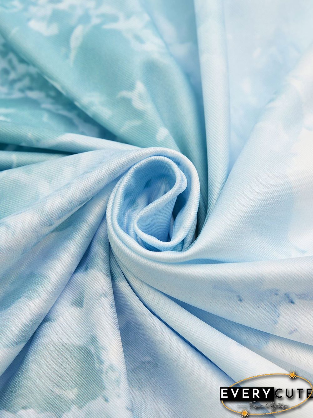 Casual Painted V Neck Short Sleeve Dress