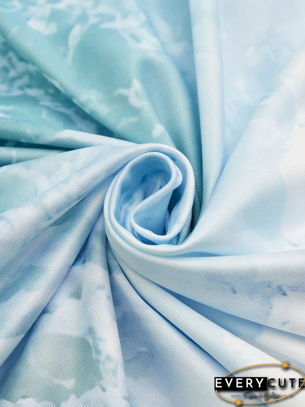 Casual Painted V Neck Short Sleeve Dress