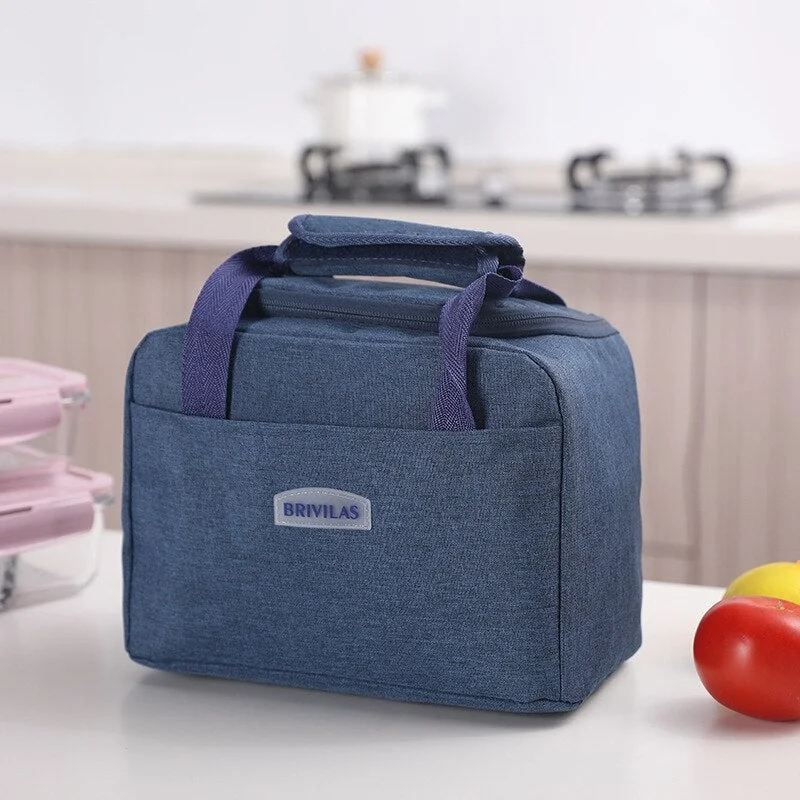 Lunch Box Bag Waterproof Thermal Bag Oxford Fabric Portable Thermal Insulated Cation Picnic Food Box Women Tote Storage Ice Bags