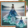 Beach Dress Girl-11CT Stamped Cross Stitch 40*40cm tapestrymarket