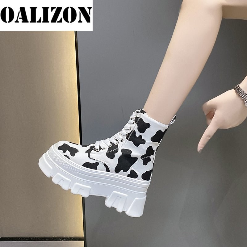 Women Flat Platform Height Increasing Shoes Woman 2021 New Autumn Walking Sneakers Lace Up Vulcanized Shoes Casual Sport Shoes