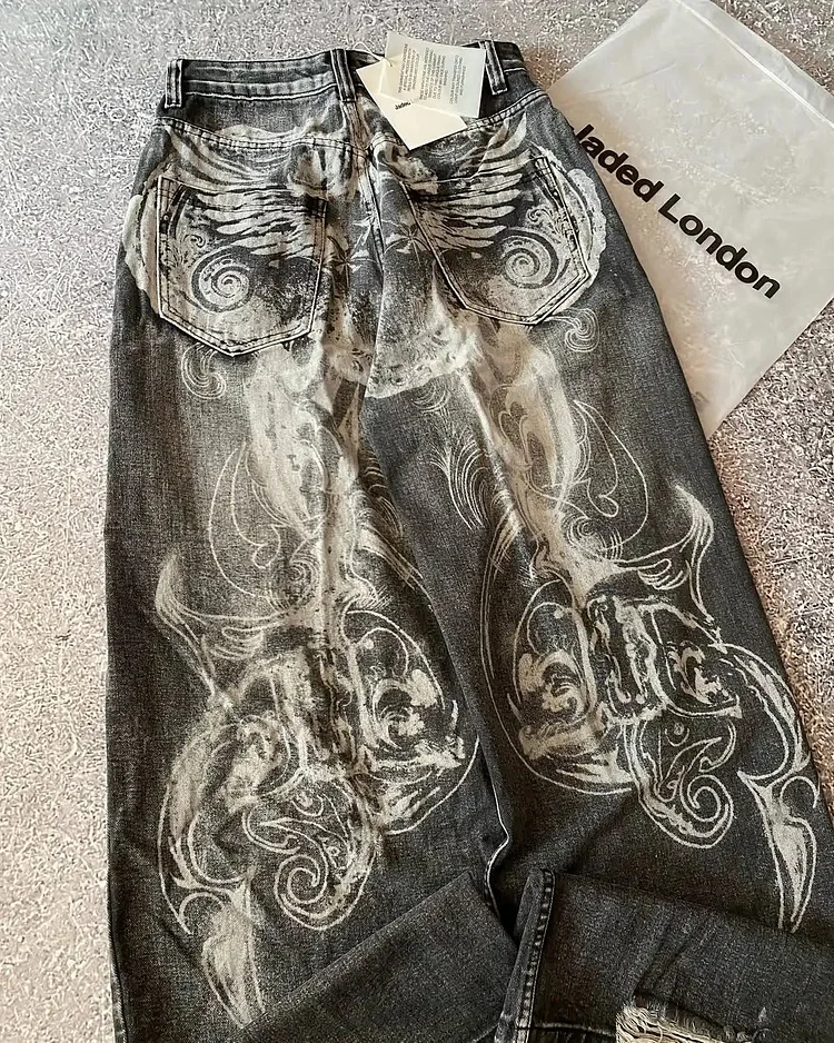 Full Printed Gothic Hip Hop Baggy Pant