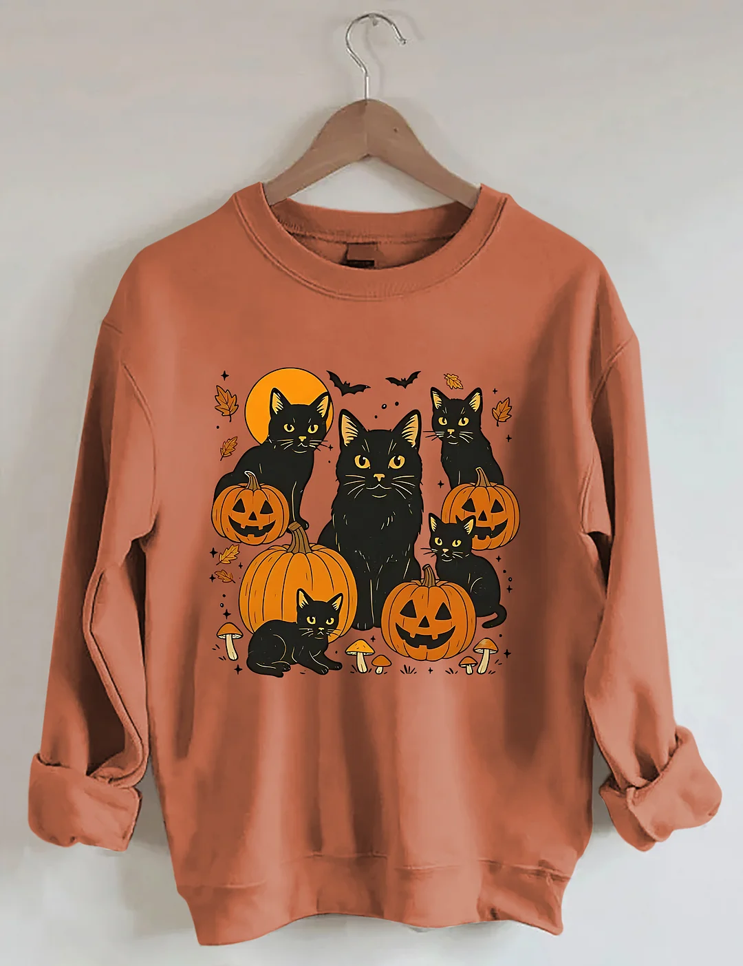 Halloween Cat And Pumpkin Sweatshirt