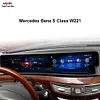 Mercedes Benz S-Klasse W221 Langer Android-Bildschirm, der sich bis zum Armaturenbrett erstreckt