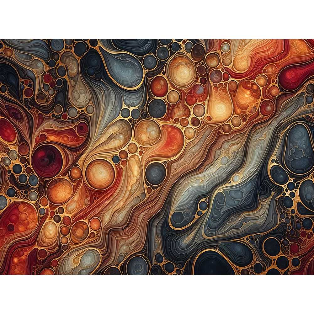 Fractional Art 40*30cm(canvas) full round drill diamond painting