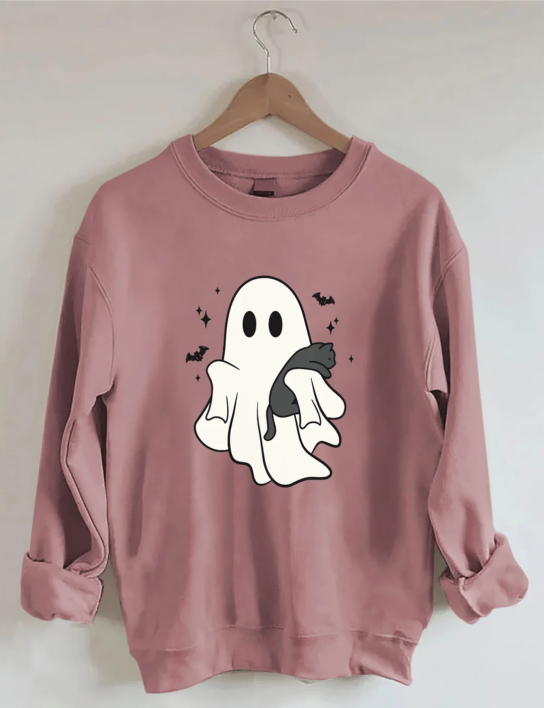 Cute Ghost Black Cats Halloween Sweatshirt