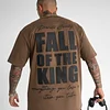 Unisex Casual Fall Of The King Foam Print Washed T-Shirt by Inlyline