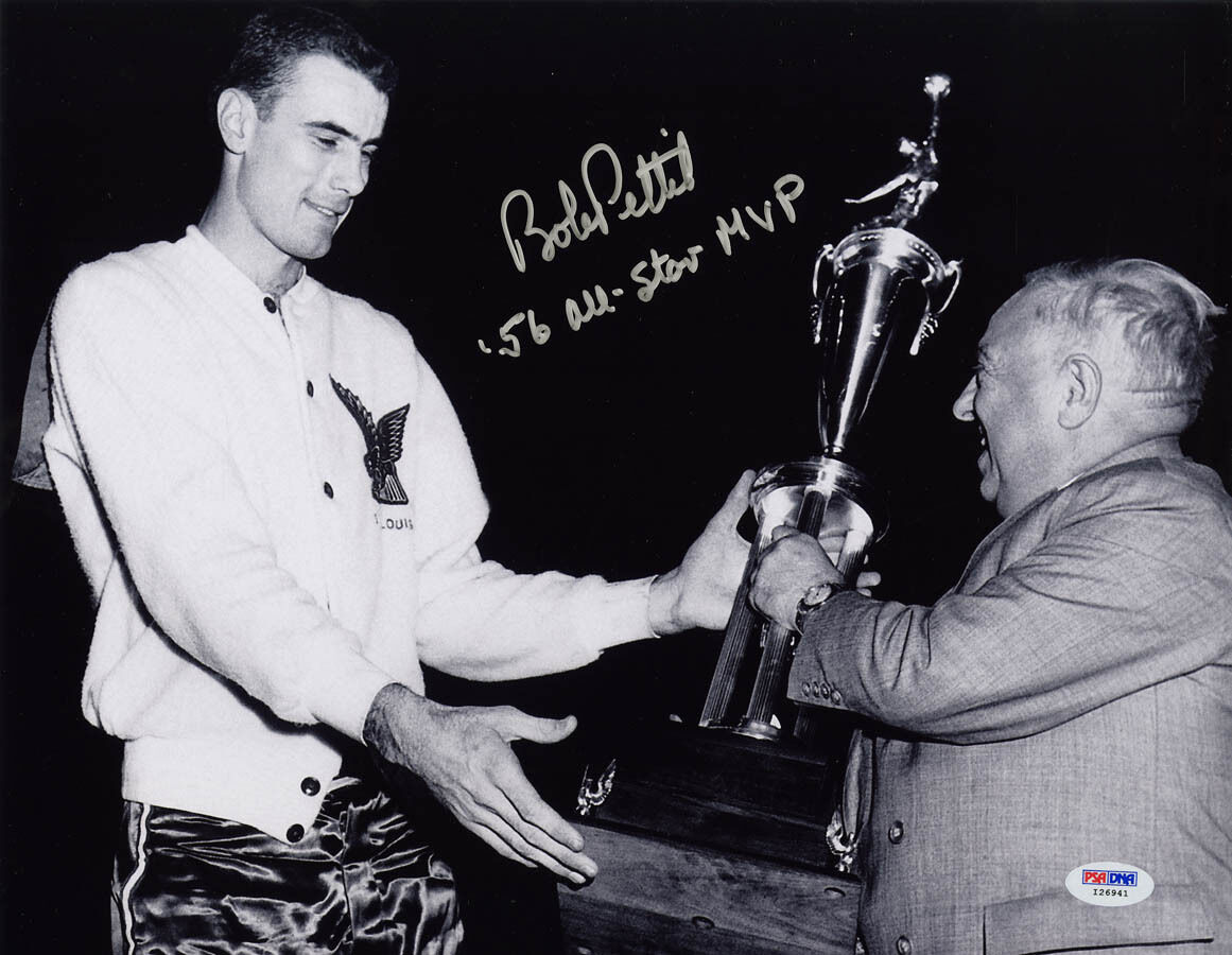 Bob Pettit SIGNED 11x14 Photo Poster painting + 56 All Star MVP Hawks PSA/DNA AUTOGRAPHED