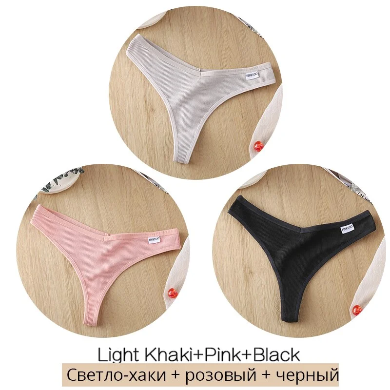 Billionm Sexy Panties Cotton Thongs Women Underwear Striped G-String Sexy Lingerie Soft Female Underpants Girls G-String Panties