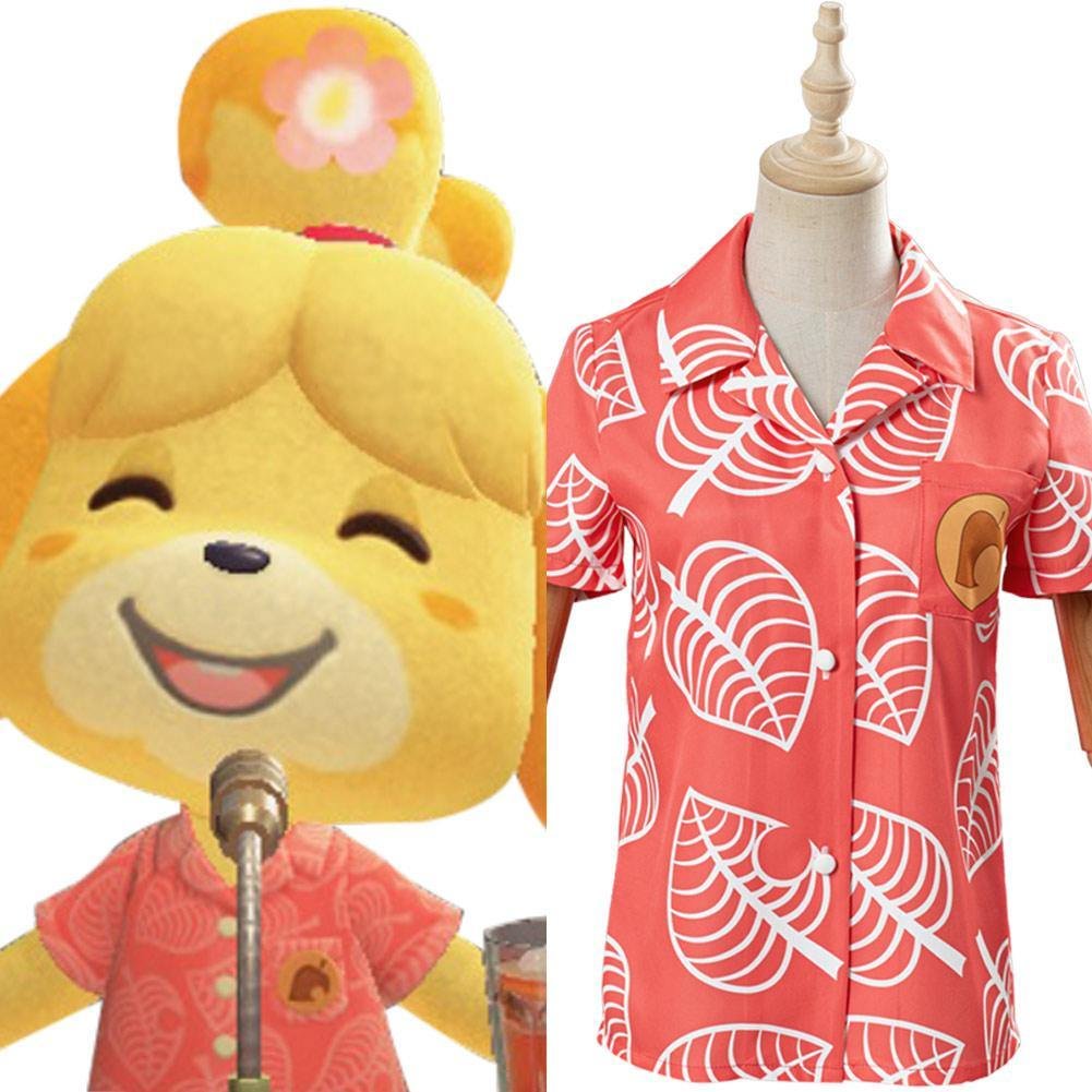 Animal Crossing Isabelle T-Shirt Oberteil Hemd Sommer T-Shirt Cosplay Kostüm