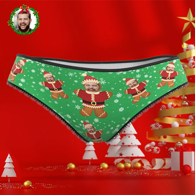 Custom Face Panties Gingerbread Man Personalized Christmas Gifts